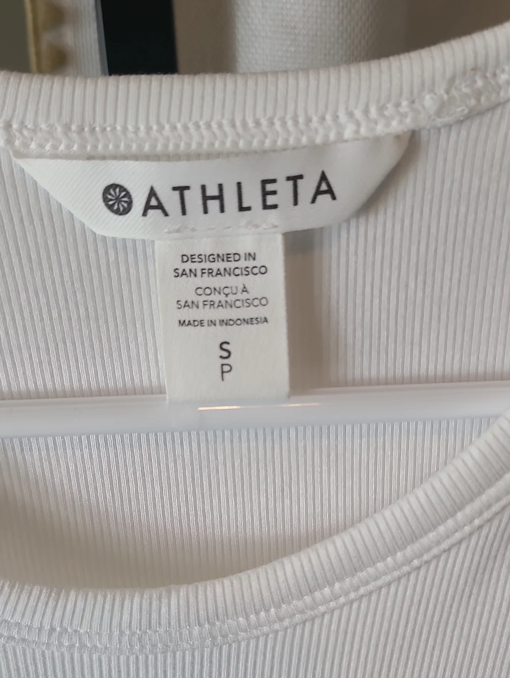 Athleta White Ribbed Tank Top Size Small. New Without Tags - Picture 2 of 4